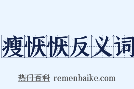 瘦恹恹反义词是什么意思的图片